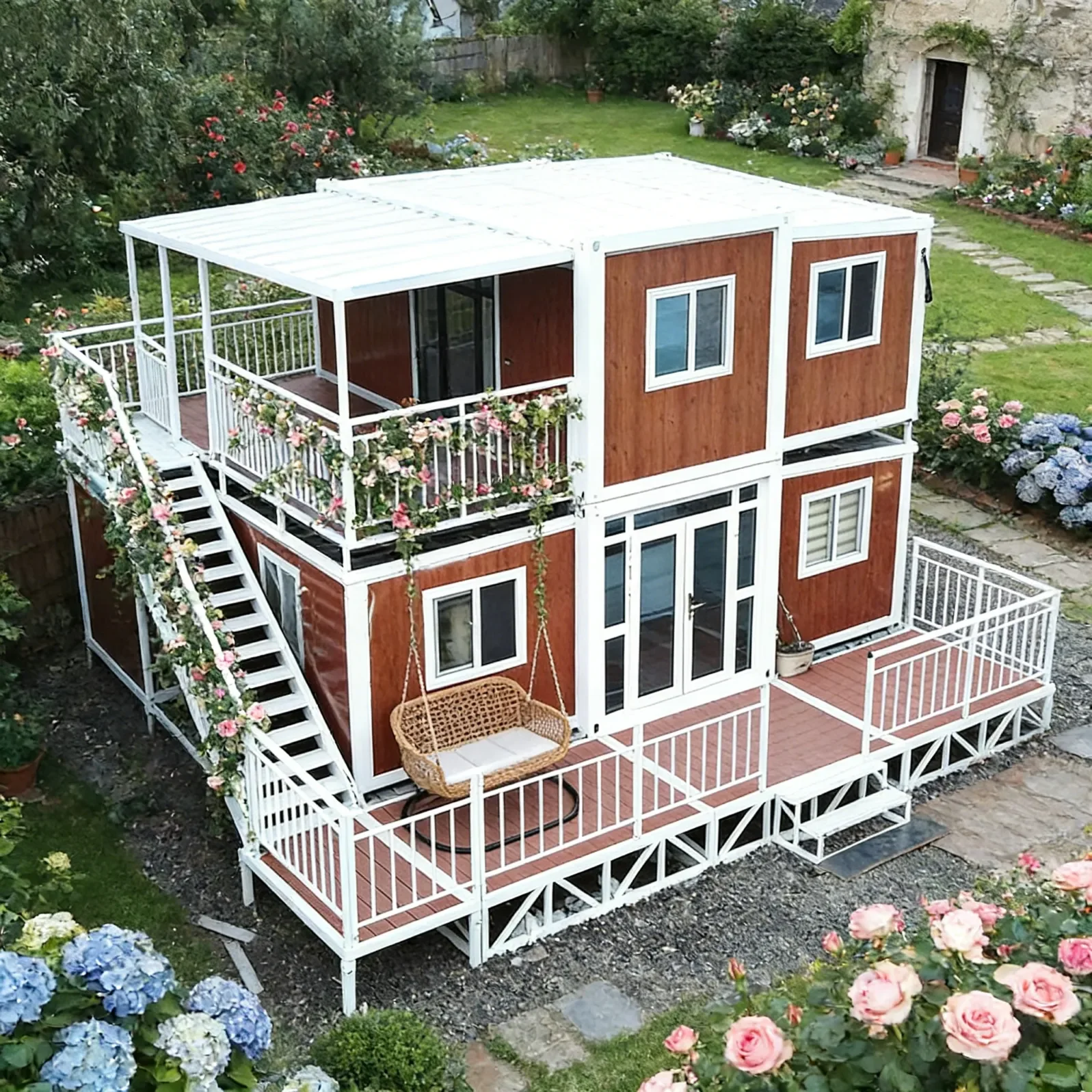 wholesale Luxury Expandable Folding House Prefabricated Container Home Quick Deploy Modular Villa
