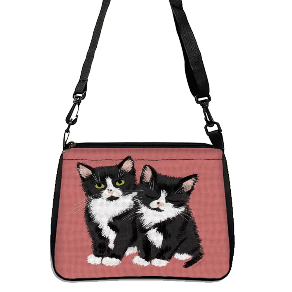 Cartoon Cute Colorful Cat Crossbody Bag For Shopping Trip And Beach Fashion Shoulder Bag 5.21