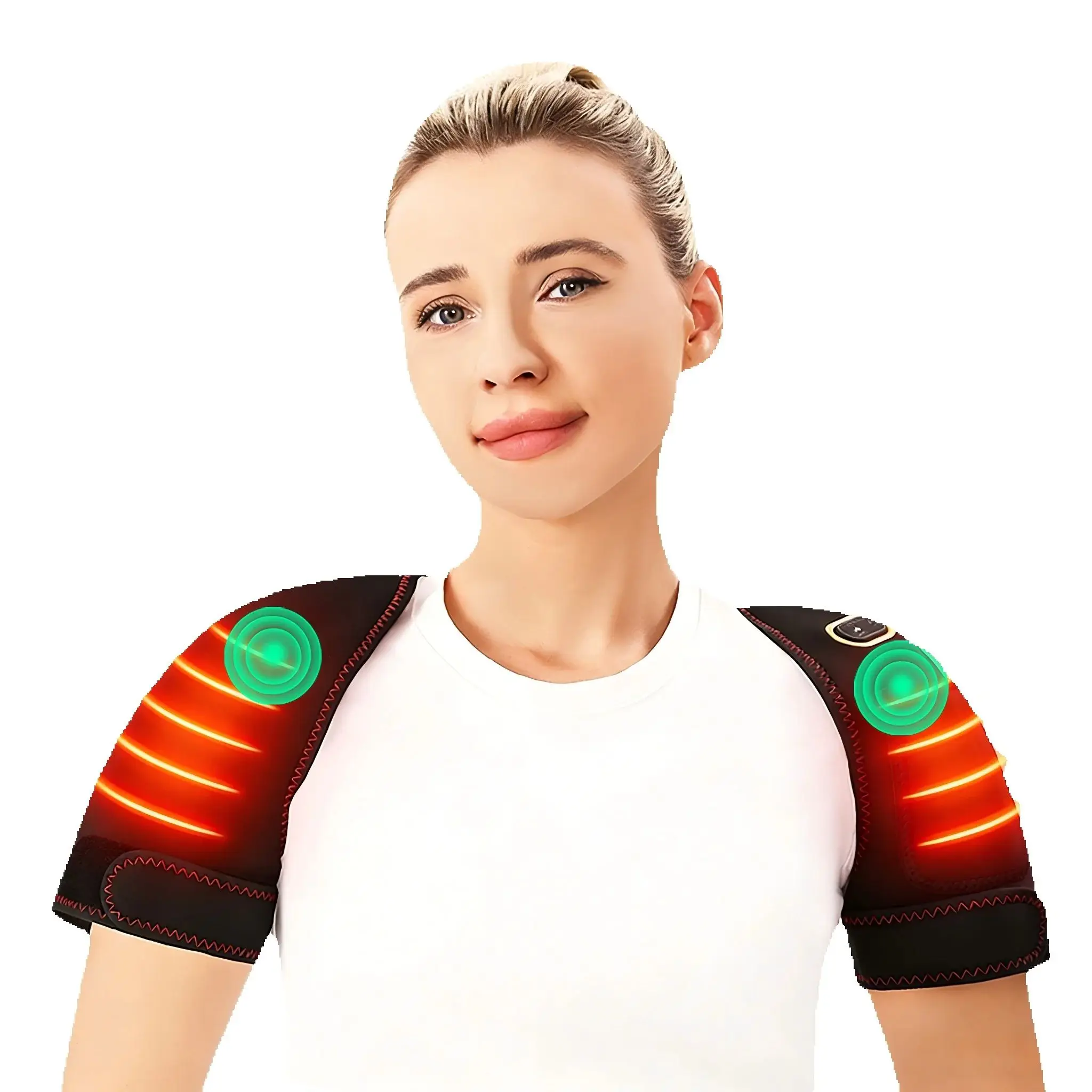 

Углеродное волокно с подогревом, поддержка плеч, вибрационный массажер для плеч, снимает замороженное боль в плечах, проблемы мобильности, восстановление плеча