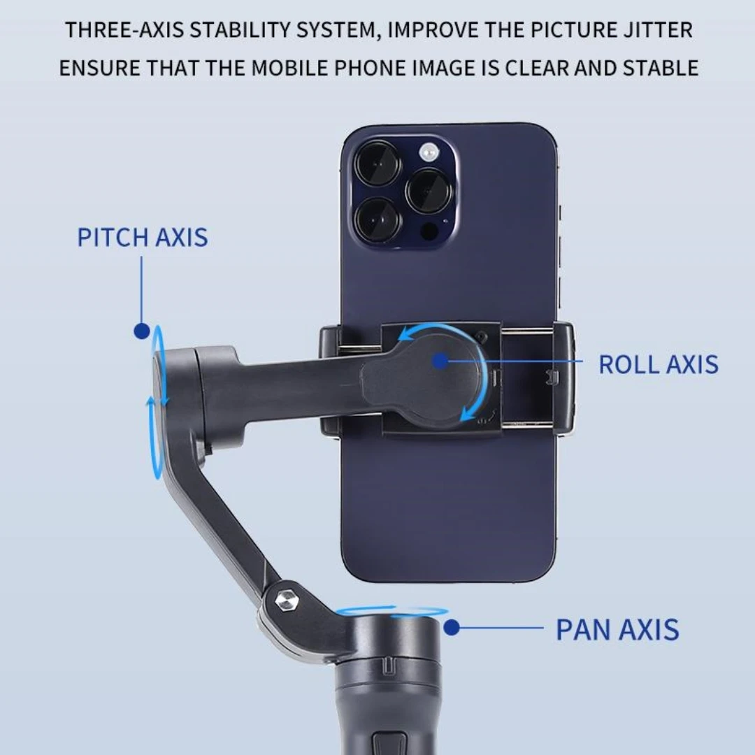 F5 Plus 3-Axis Smartphone Handheld Gimbal Cellphone Video Recorder Vlog Foldable Stabilizer for iPhone Samsung Xiaomi Huawei New