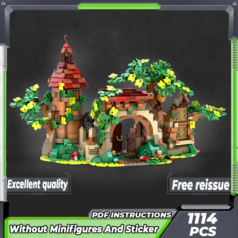 

Средневековый замок, модель Moc, строительные кирпичи, руины в лесу, технология, модульные блоки, подарки, рождественские игрушки, наборы «сделай сам», сборка