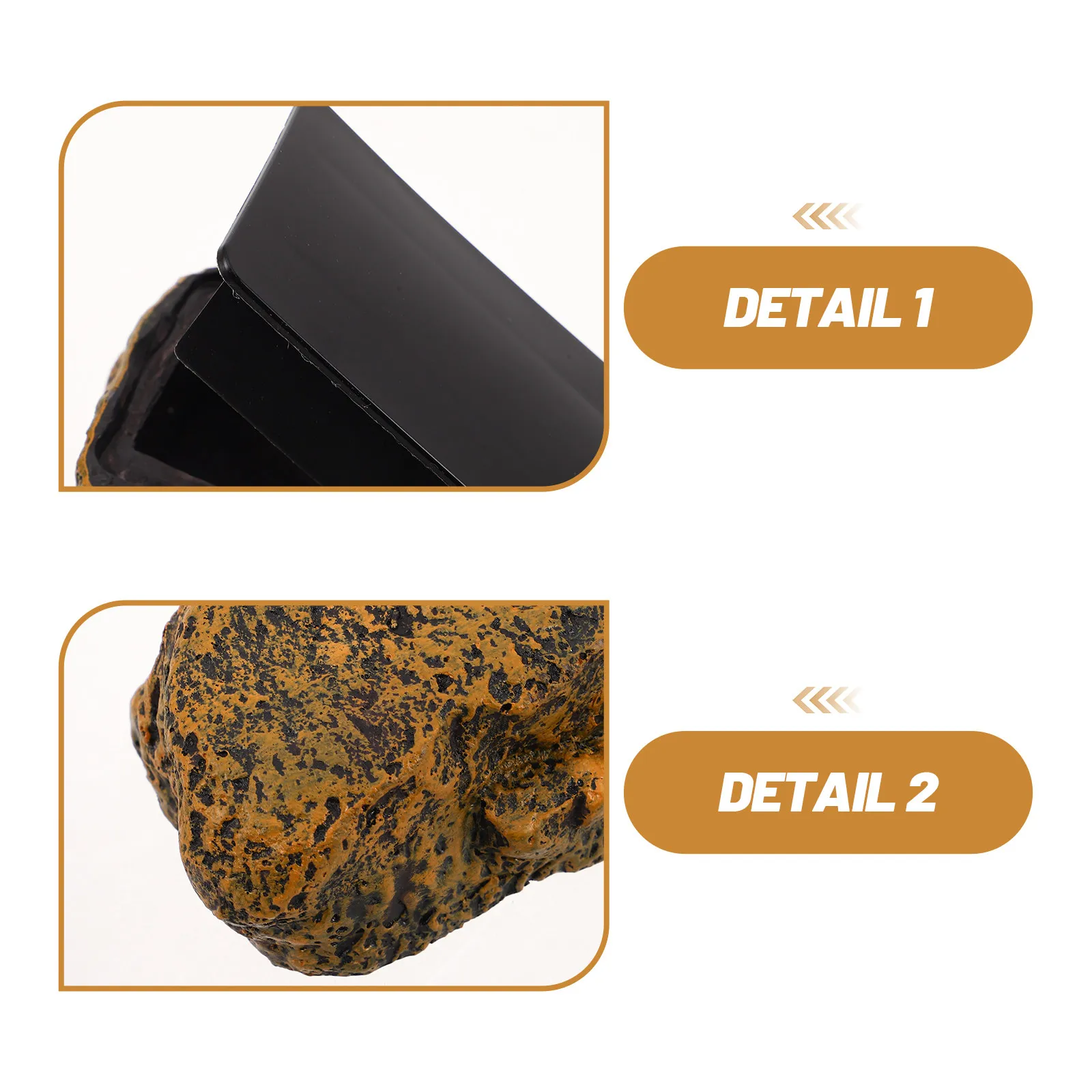Realistic Stone Key Box Waterproof Fake Rock Outdoor Hidden Key Storage Safe Box for Garden Yard Patio Emergency Use 3.7x2.2x1.6
