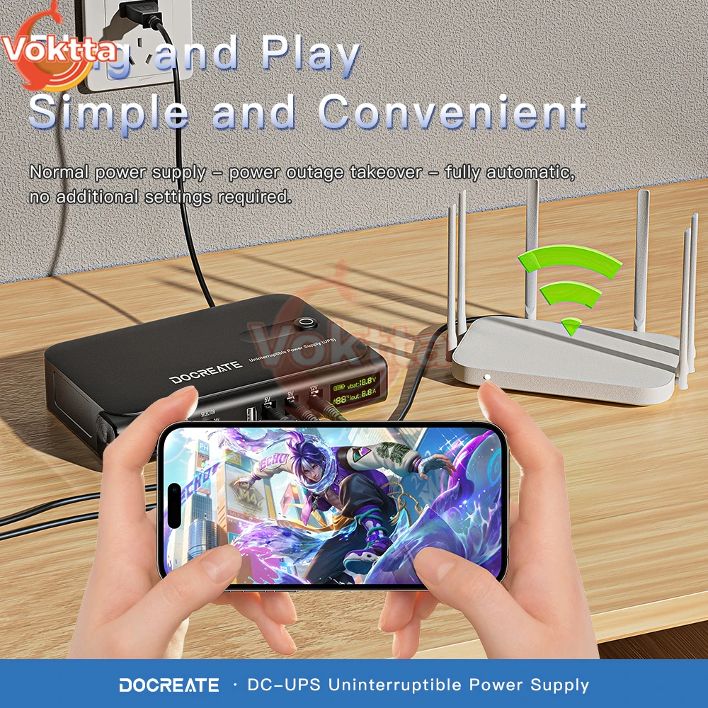 DC1036L 36 واط UPS الرقمية إمدادات الطاقة غير المنقطعة 5 فولت 9 فولت 12 فولت 15 فولت 24 فولت محول طاقة احتياطية صغيرة 18650 بطارية لجهاز توجيه واي فاي #3