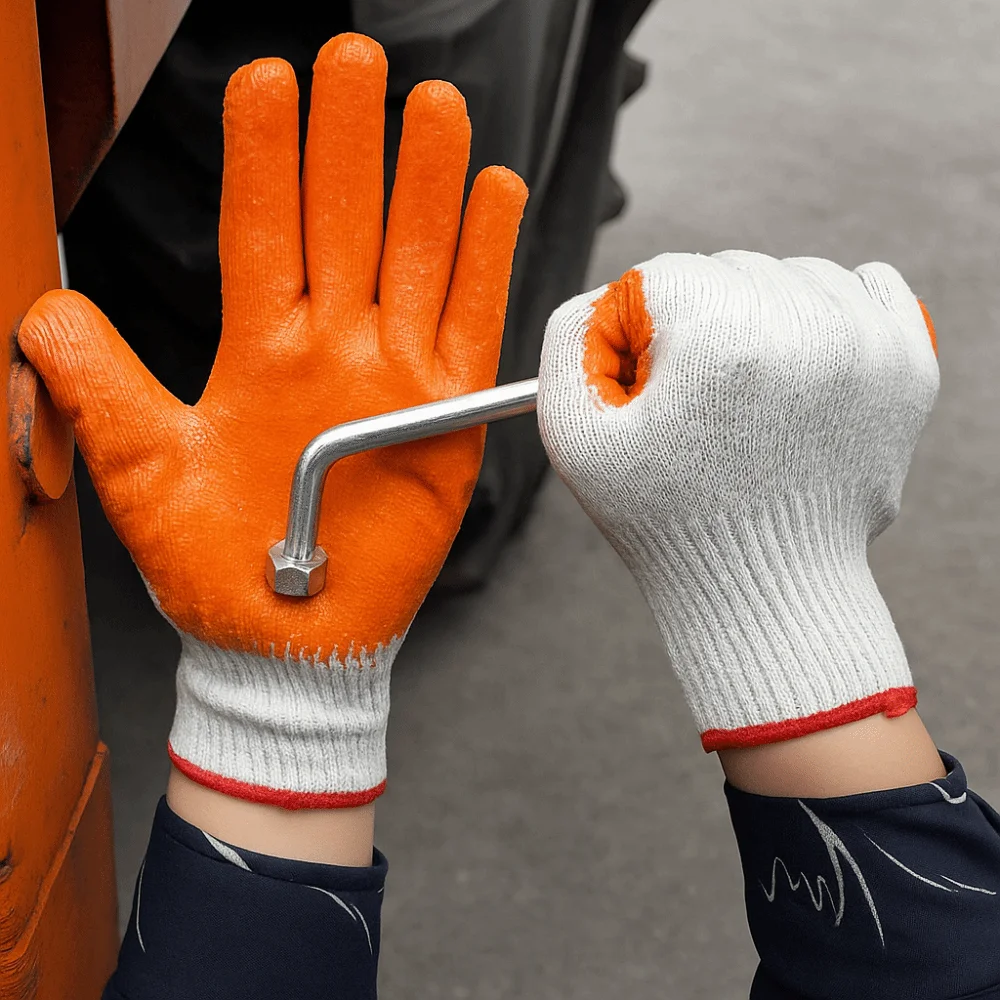 12pairs مقاومة للاهتراء قفازات التأمين على العمل تنفس عدم الانزلاق قفازات النتريل مرنة قبضة ممتازة قفازات العمل السلامة #4