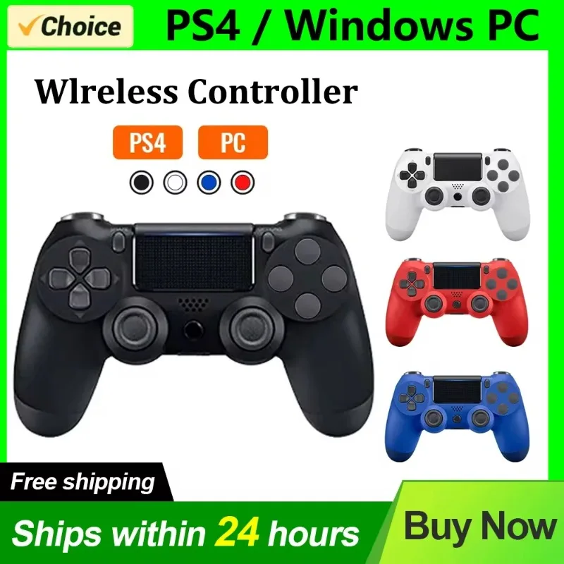 Kontroler do PS4 Slim Pro Joystick Gamepad Podwójna wibracja Bezprzewodowy Joypad Bluetooth do PlayStation 4, Joypad PC/IOS/Android