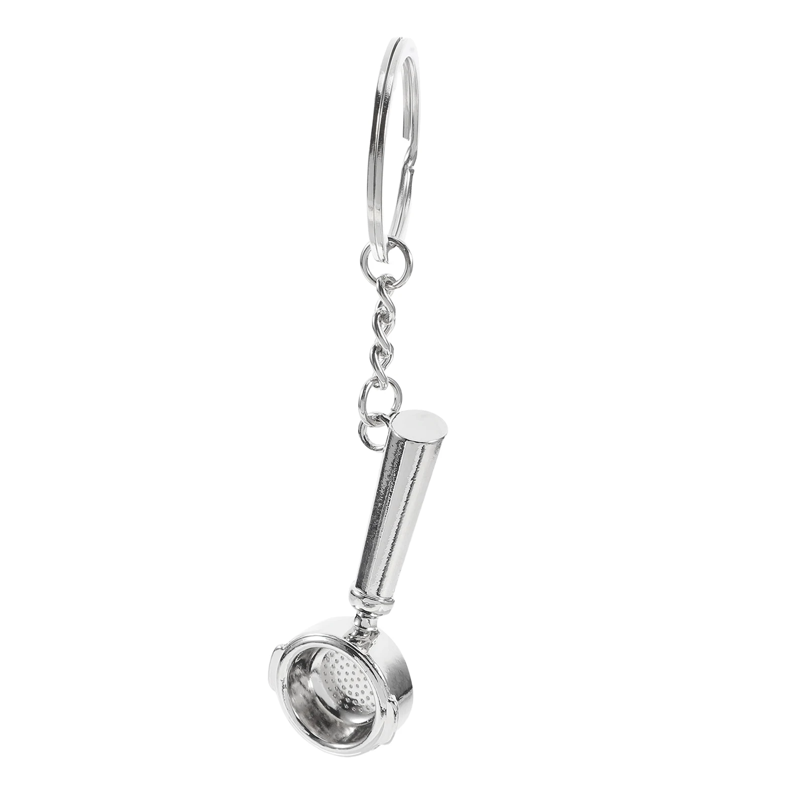 

Coffee Keychain Silver Stainless Steel 3D Coffee Utensil Shape Metal Car Key Holder Pendant Decor Store Anniversary Gifts