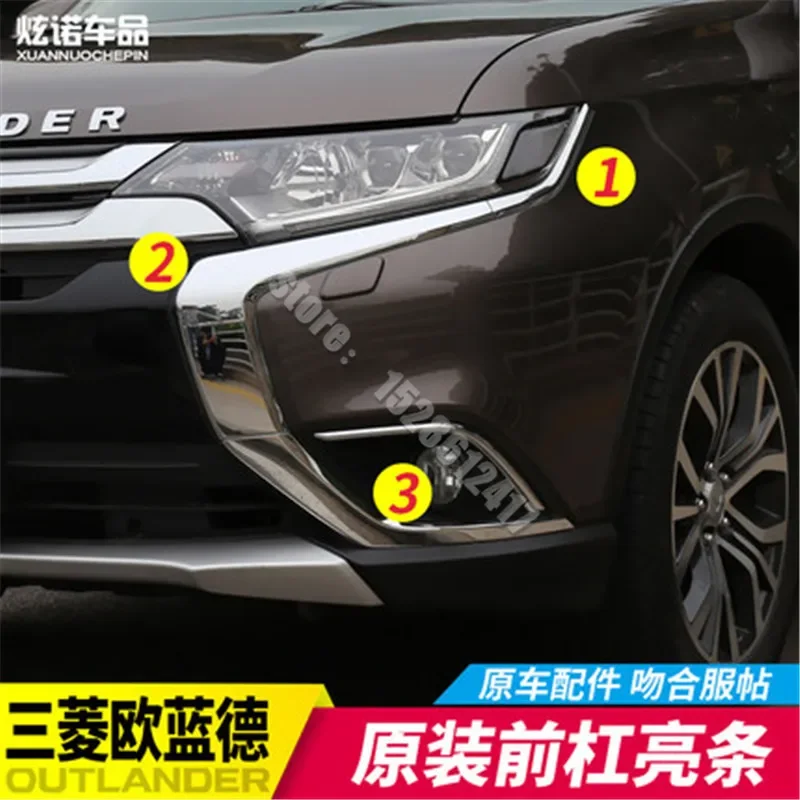 

Car Styling ABS electroplated car front bumper bar trim fit for Mitsubishi Outlander 2016-2020 Car accessories