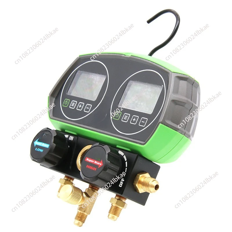 Electronic Fluoride Gauge Digital Display Manifold Tester Refrigerant Vacuum Pressure Gauge Air Conditioning Leak Detection