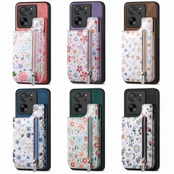 Zipper Wallet Phone Case For Xiaomi 13T POCO X3 NFC X4 Pro M5S M5 M4 Pro 5G Redmi Note 11 Pro Magnetic Bracket Back Soft Shell