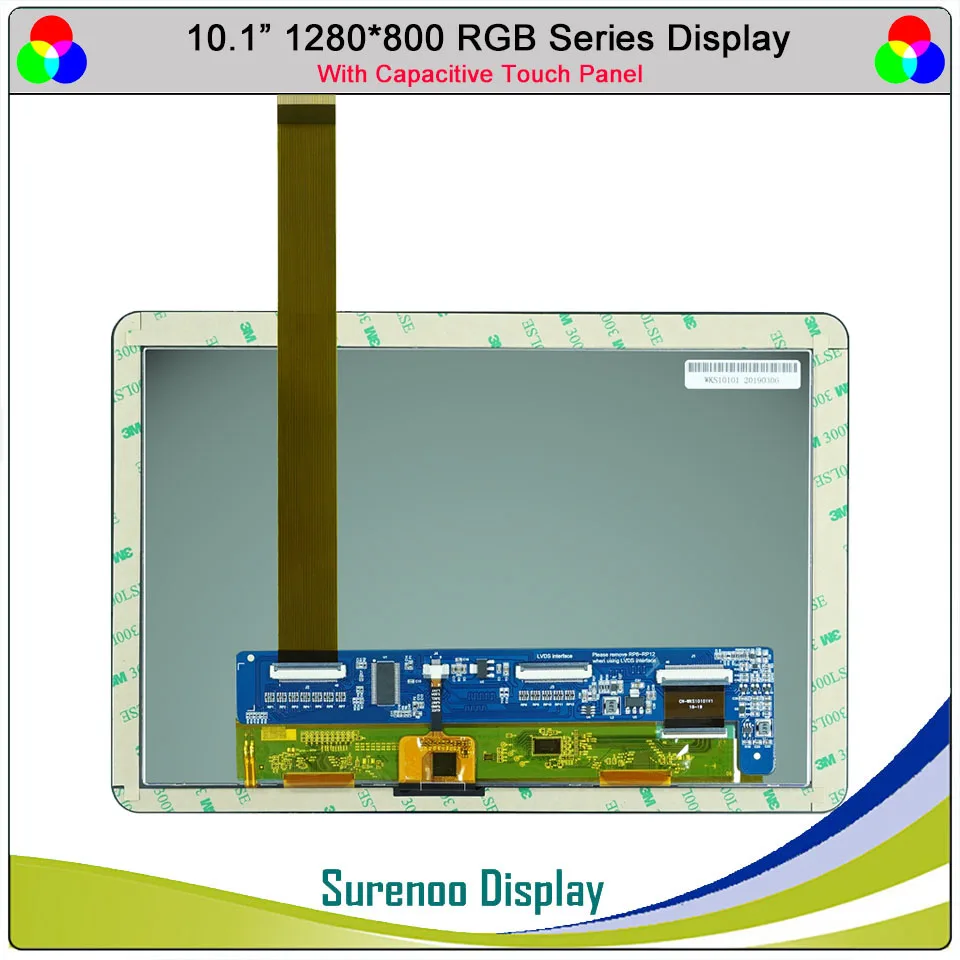 10.1 "Inch 1280*800 Ips Rgb Lvds Tft Lcd Module Scherm Monitor W/I2C Capacitieve Touch panel