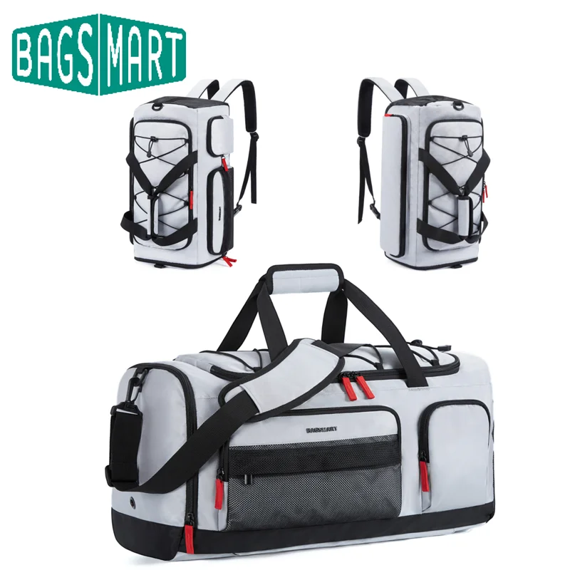 

BAGSMART Travel Duffel Bag with Shoe Compartment 35L Sports Gym Bags for Women Men Anti-Theft Carry On Weekender Luggage