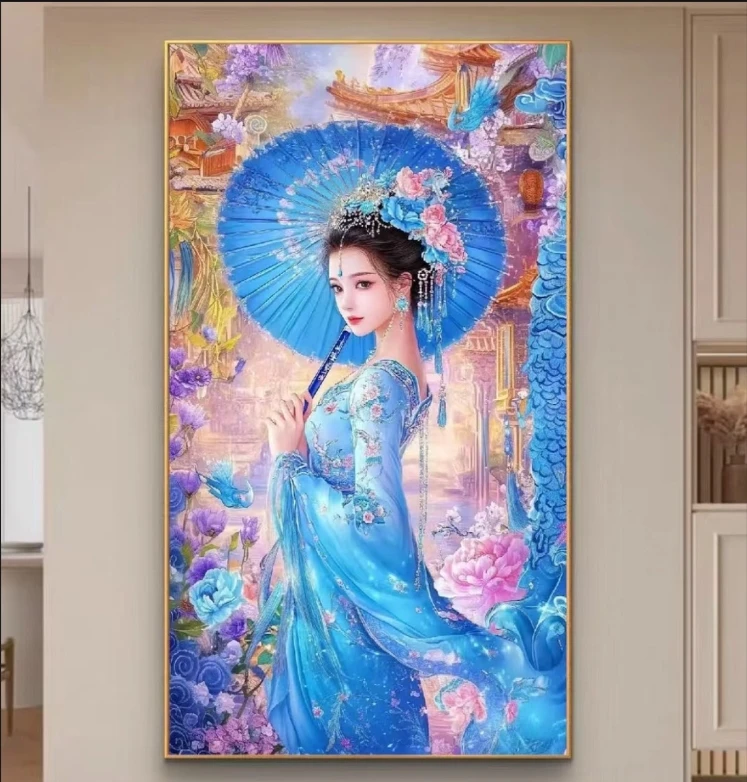 9CT 11CT 14CT Beauty Printed Kits Cross Stitch Embroidery DIY Needlework Set Home Decor Crafts With Needles Threads