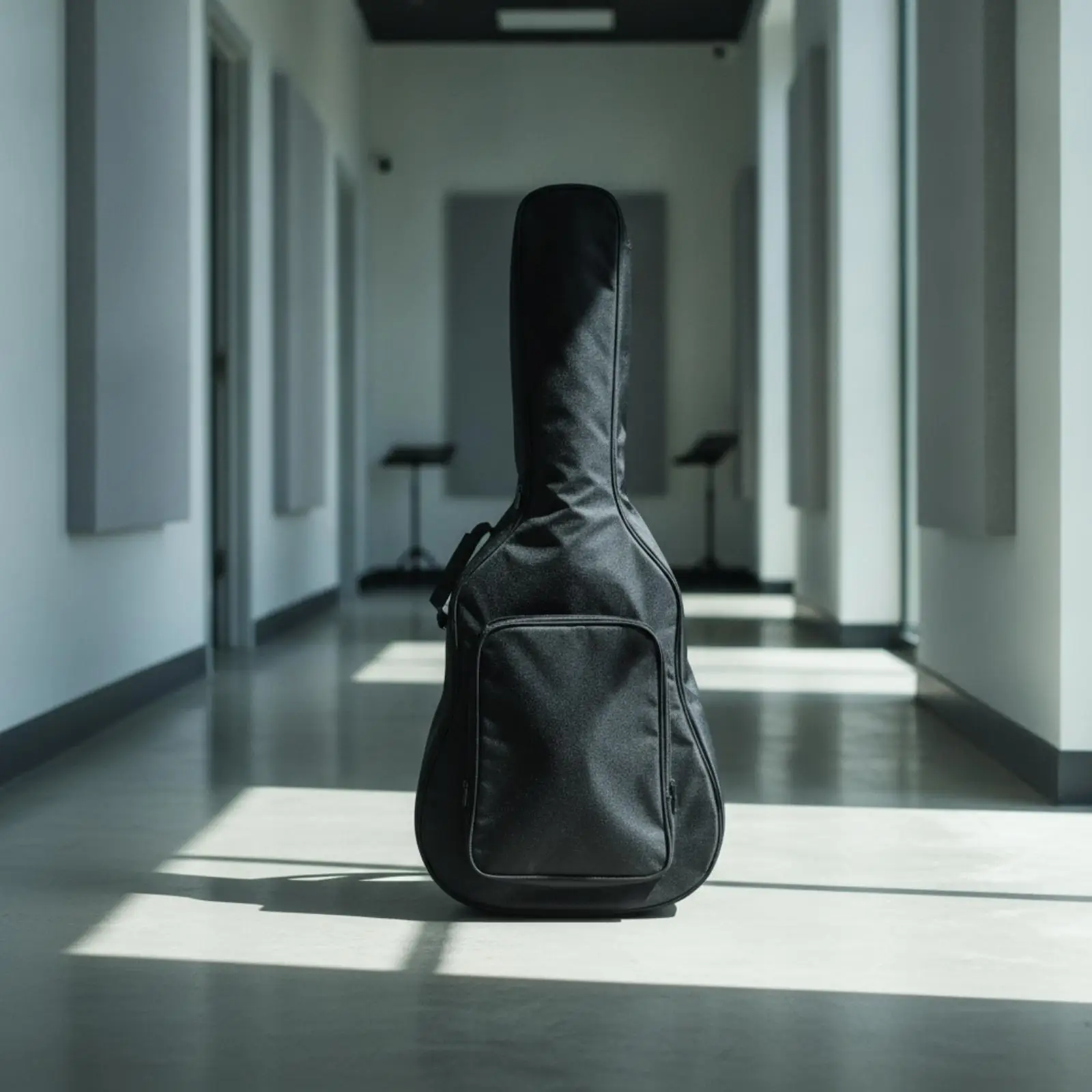 Guitar Gig Bag with Front Pocket Thick Padding Padded Guitar Gig Bag Zippered Musical Instrument Accessory for Rehearsals, Music