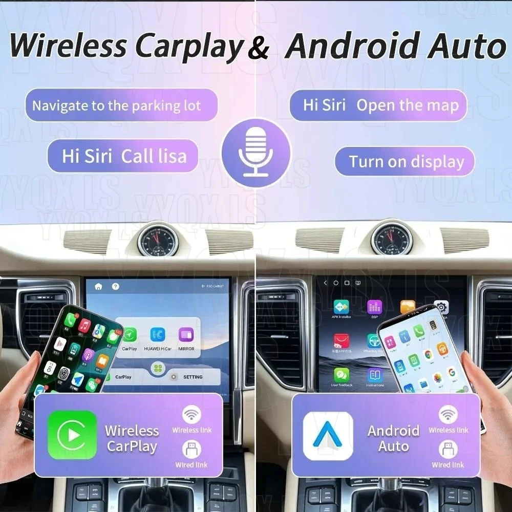 Wireless Carplay For Porsche Macan 2011 - 2018 Android 14.0 Car Multimedia DVD Player GPS Navig Map WIFI Bluetooth 5.0 RDS Radio