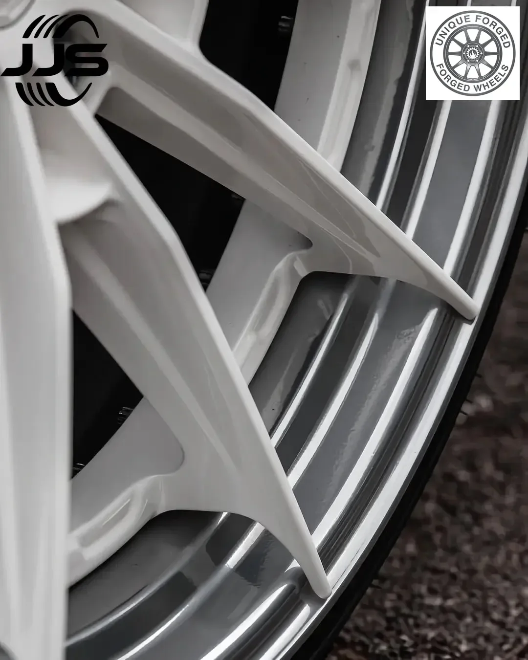 

Колесные диски JJS белые кованые двухсоставные легкосплавные 17-23 дюйма, раздвоенные спицевые, легкие диски для спортивных автомобилей