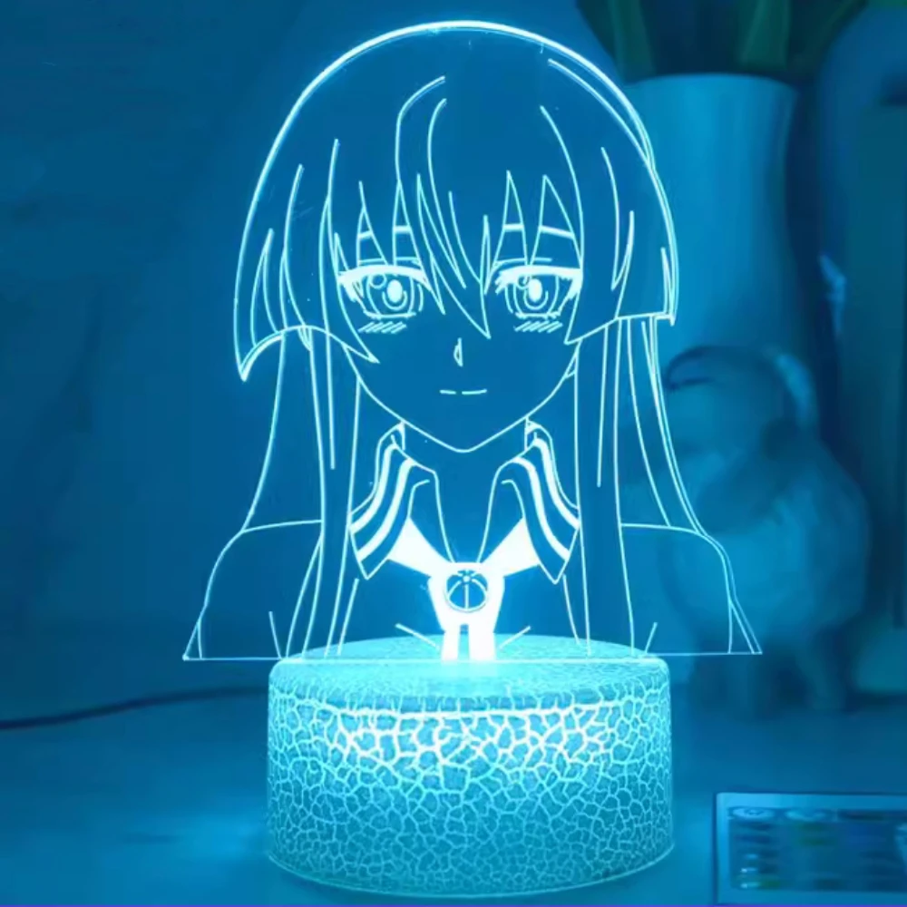 3D Nightlight Akame Ga KILL Acrylic Led Night Light Anime Lamp Cute Pretty Girls 7/16 Colors Sexy Women Table Lamp Bedroom Decor