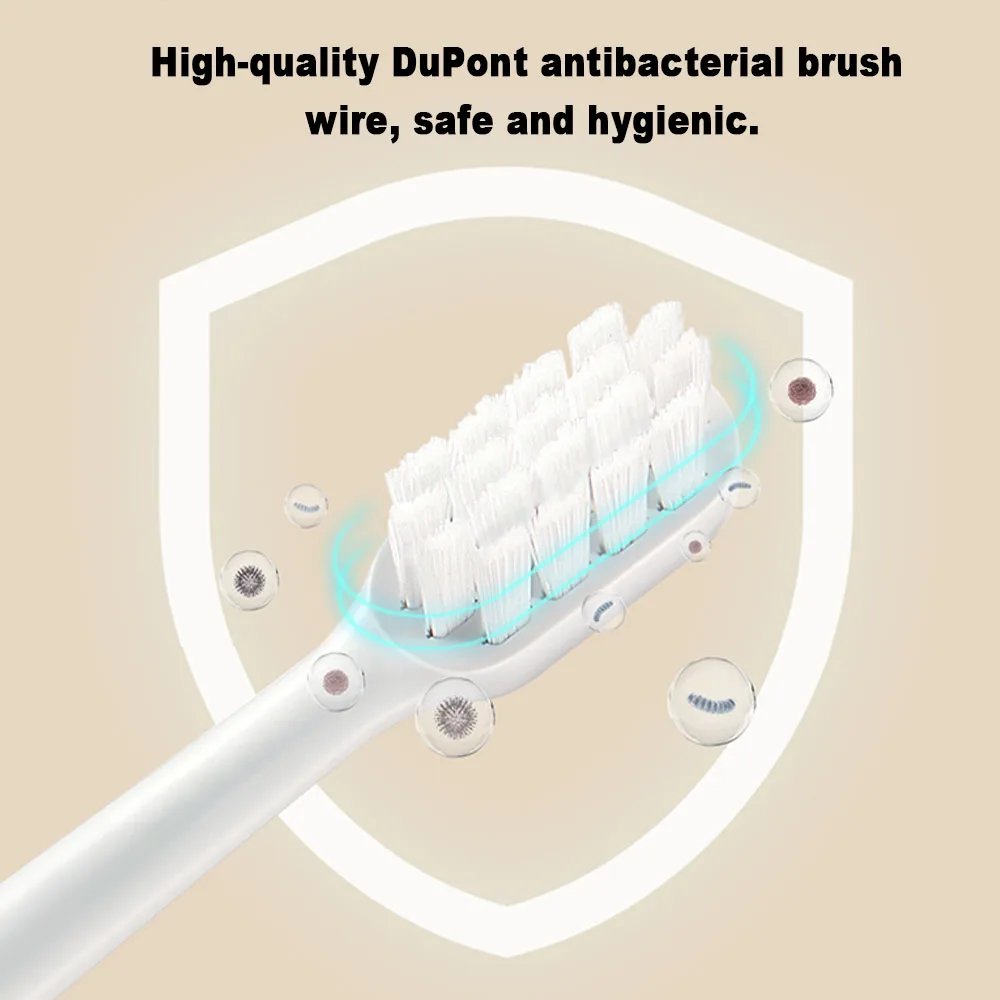 Xiaomi Mijia T200 소닉 전동 칫솔 헤드 소프트 브리슬용 교체용 브러시 헤드 4개