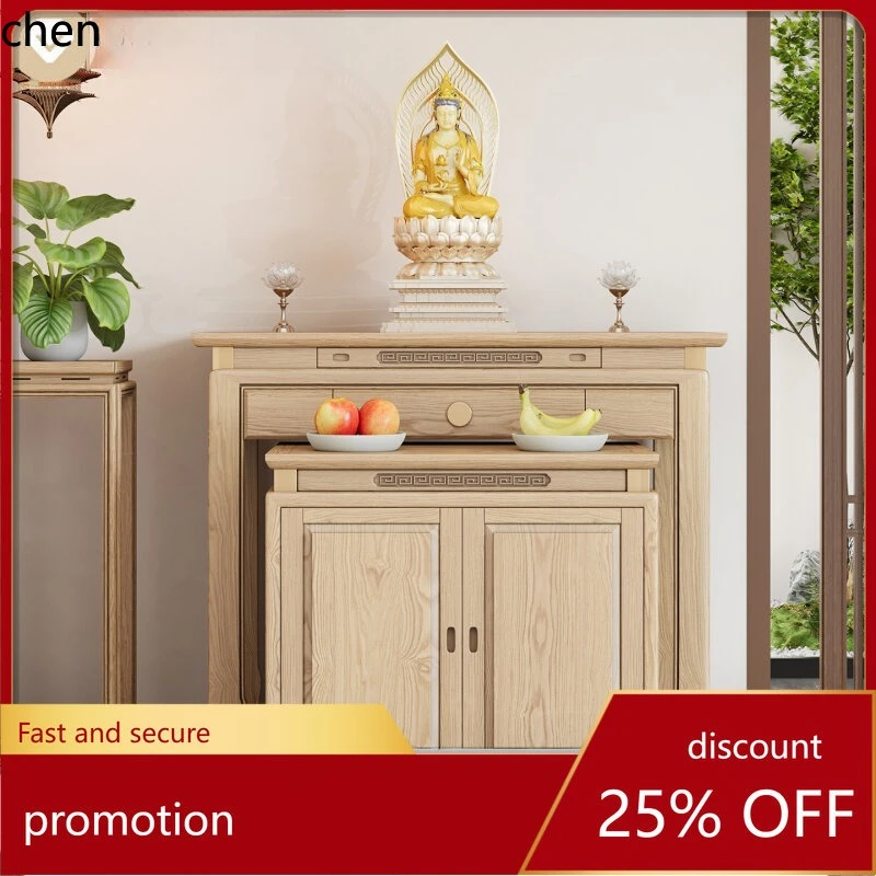 

H1 Household Altar Table for Worship of Guanyin and Buddha, Altar for the God of Wealth, Buddhist Shrine and Incense Table