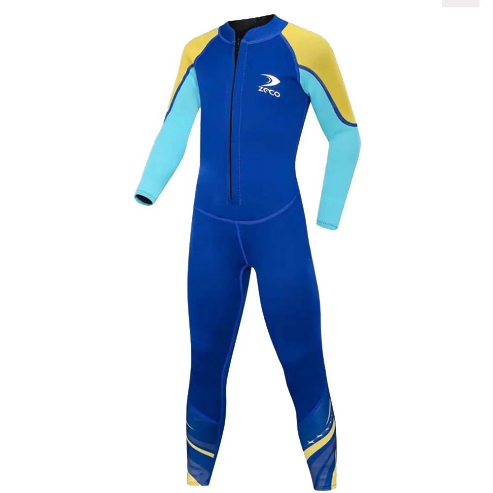 

2.5MM Neoprene Wetsuits Kids Diving Suits Swimwears Long Sleeves Boys Girls Surfing Children Rash Guards Snorkel One Piece