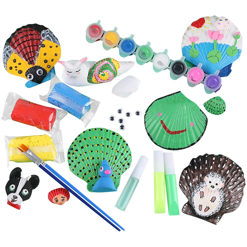مجموعة واحدة من أدوات رسم الصدف DIY مجموعة جرافيتي الصدف الإبداعية للأطفال لوازم الحرف اليدوية التعليمية صياغة الهدايا #1
