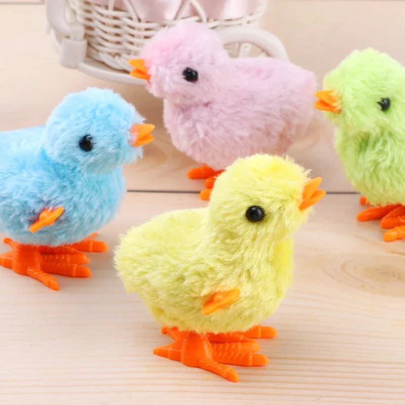 1pcs Cute Plush Chain Chick Toys Jumping Chicken Funny Halloween Gifts Birthday Party Favor Bags Nostalgic Toy for Children