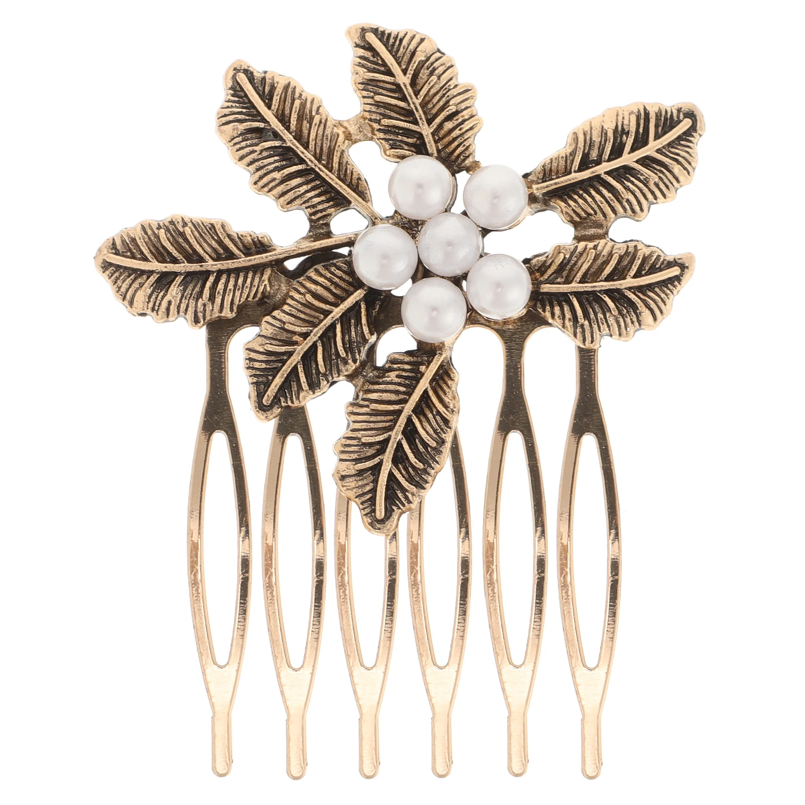 

Retro Leaf Headdress Decorative Hair Combs The Flowers Ornaments for Women Bride