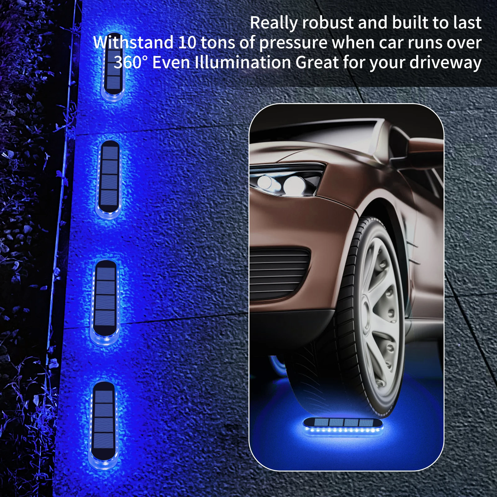 Quality Solar LED Step Light Waterproof IP68 LED Path Light Auto On/OFF Solar Powered Light Bar for Stairs Driveway Walkway Dock