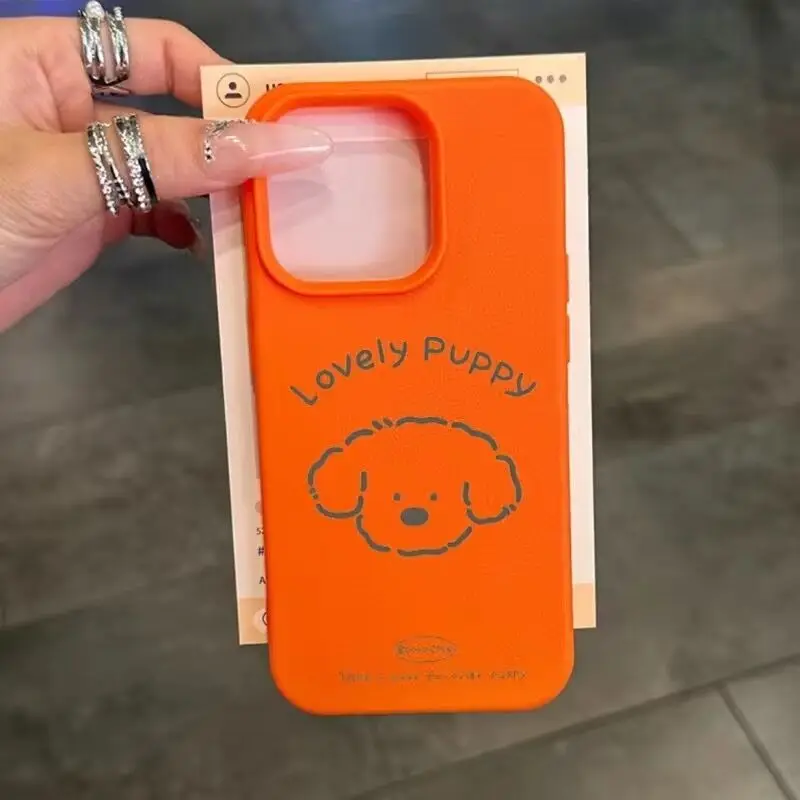 SEIRASSIM cute dog cartoon puppy phone case for iphone 16 pro max 15 14 plus 13 11 12 silicone back cover for iphone xs max xr x