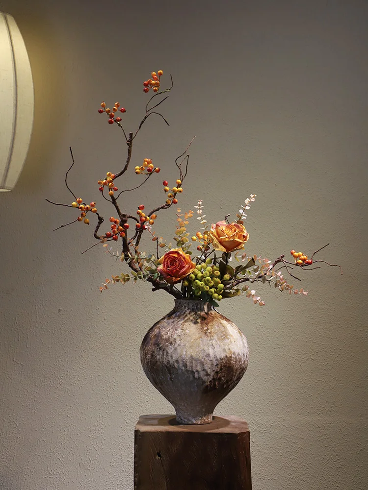 

Новая китайская декоративная ваза для цветов в стиле династии Сун, эстетичный предмет интерьера для дома и бара, очень рекомендуется.