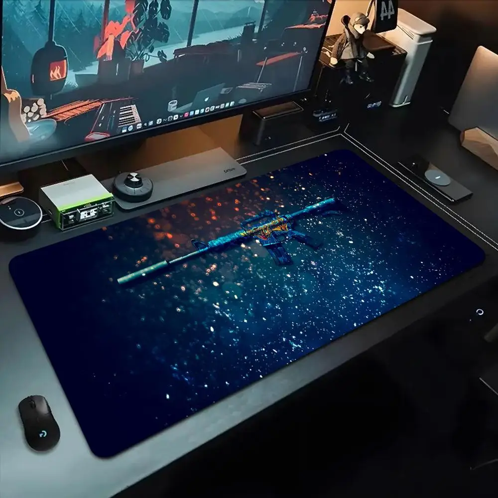 

csgo gun Mouse Pad 500X1000 mm Large Gaming Mousepad Gamer XL Rubber Otaku Keyboard Pad Laptop Desk Mat