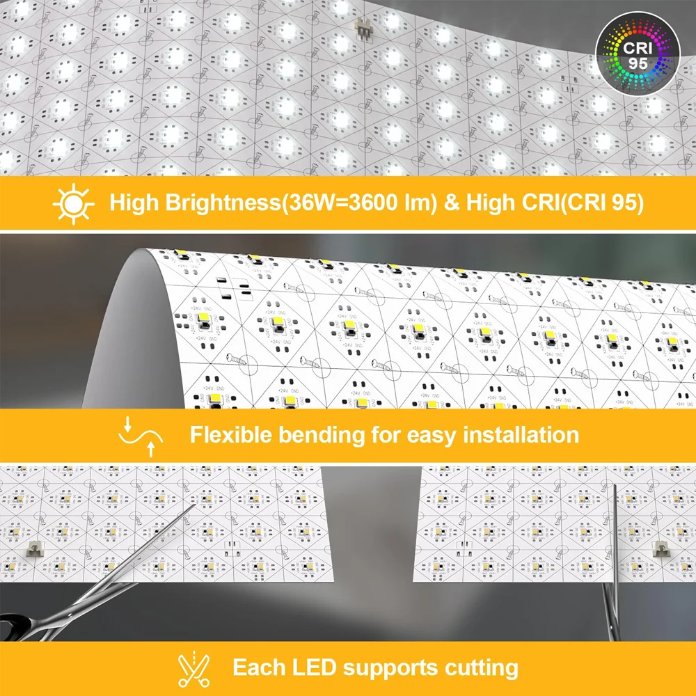 Ultra Slim V1 LED Dimmer DC24V Flexible LED Sheets 242LED Panel Sheet Lights for Kitchen Marble Countertop Advertising Backlight