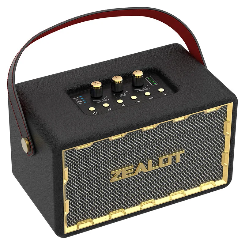 

MT01 Mini Card for Bluetooth Speaker Retro Home Stereo with RGB LED Lighting 60W Battery Power Portable for Music Playba