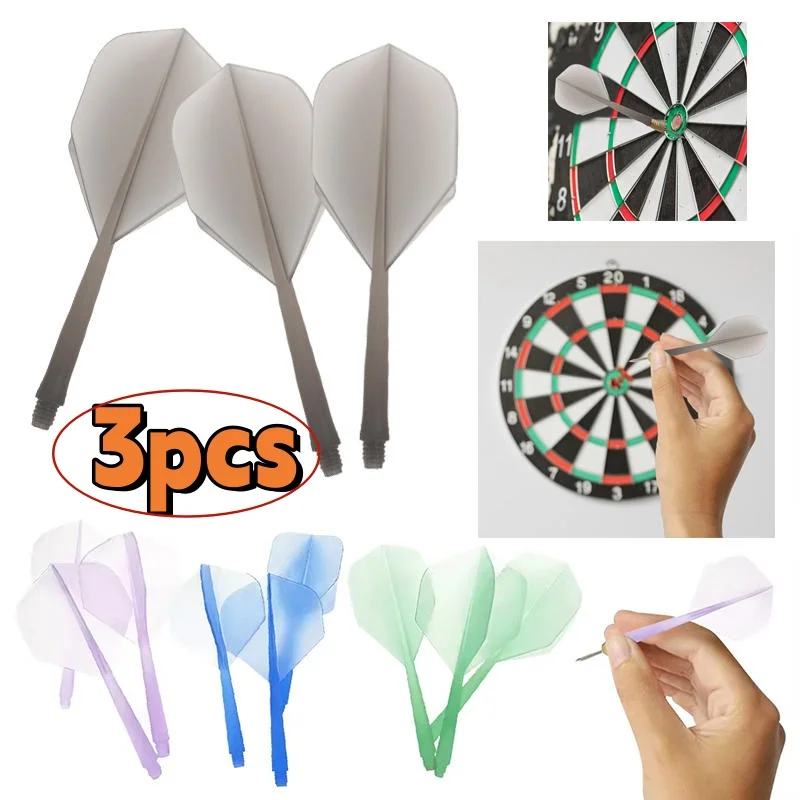 

3Pcs Dart Accessories Plastic Shafts Universal Lightweight Portable Replacement Supplies for Smooth Flying Soft Tip