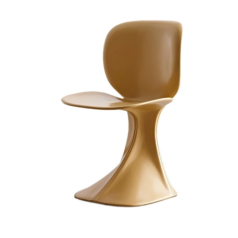 

Nordic simple dining chair designer creative special-shaped fiberglass back chair petal chair