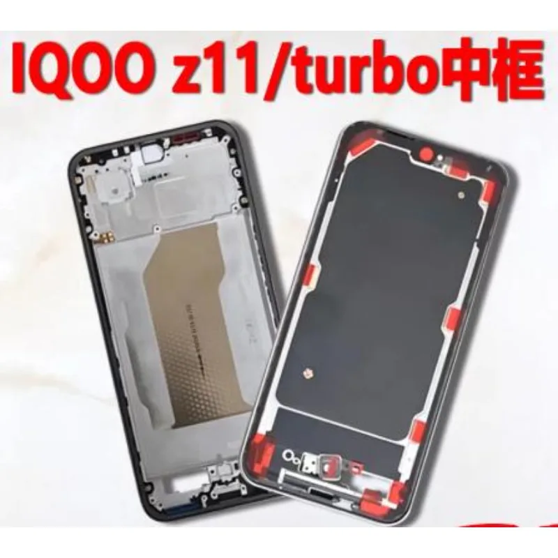 Middle Frame For iQOO Z11 Turbo Z11X Front Bezel Screen Plate Housing LCD Mid Holder Chassis Replacement Parts + Side Button Key