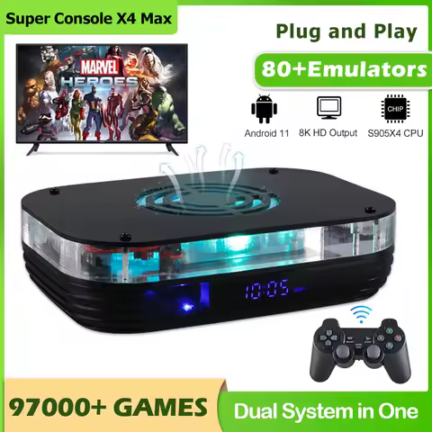 Super Console X4 Max Android 11 Support 8K HD WIFI Retro TV Video Game Player Built-In 97000+ Classic Games For PS1/PSP/N64/SS