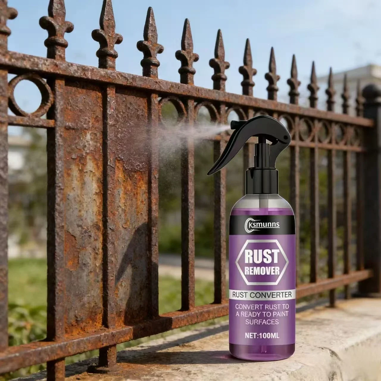 100ml Rust Converter Liquid Agent Convert Paintable Primer Surface Car Auto Metal Chassis Parts Maintain Anti-Rust Rust Remover