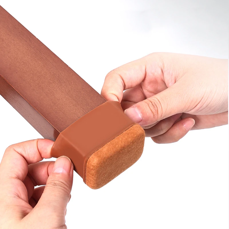 8PCS Stuhl Bein Fuß Kissen Schützende Rechteck Möbel Gummi Füße Pads Tisch Stuhl Bein Fuß End Kappen Fuß Abdeckungen protektoren – Detail 2