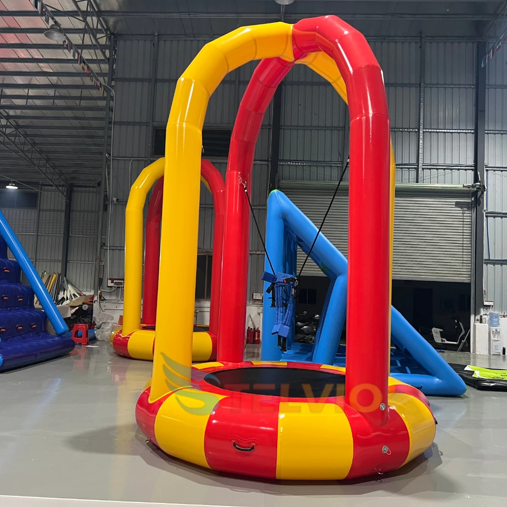 Outdoor Kinderen Bungee Opblaasbare Kinderen Bungee Single Bungee Opblaasbare Trampoline Outdoor Sport Games