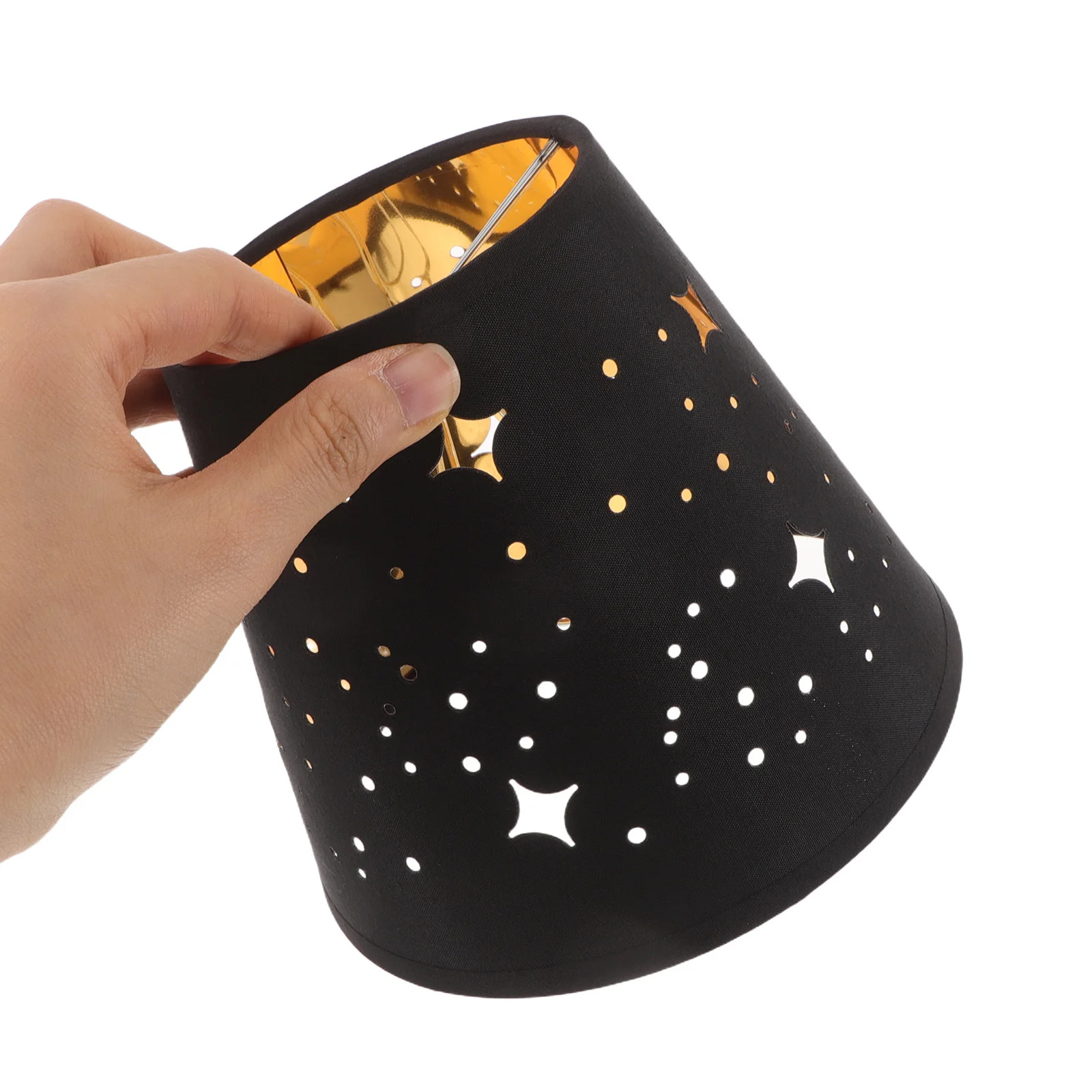 

Полый звездный абажур с зажимом на декоративном абажуре для настольного пола, настенного потолочного светильника, сменной крышкой, современный металл