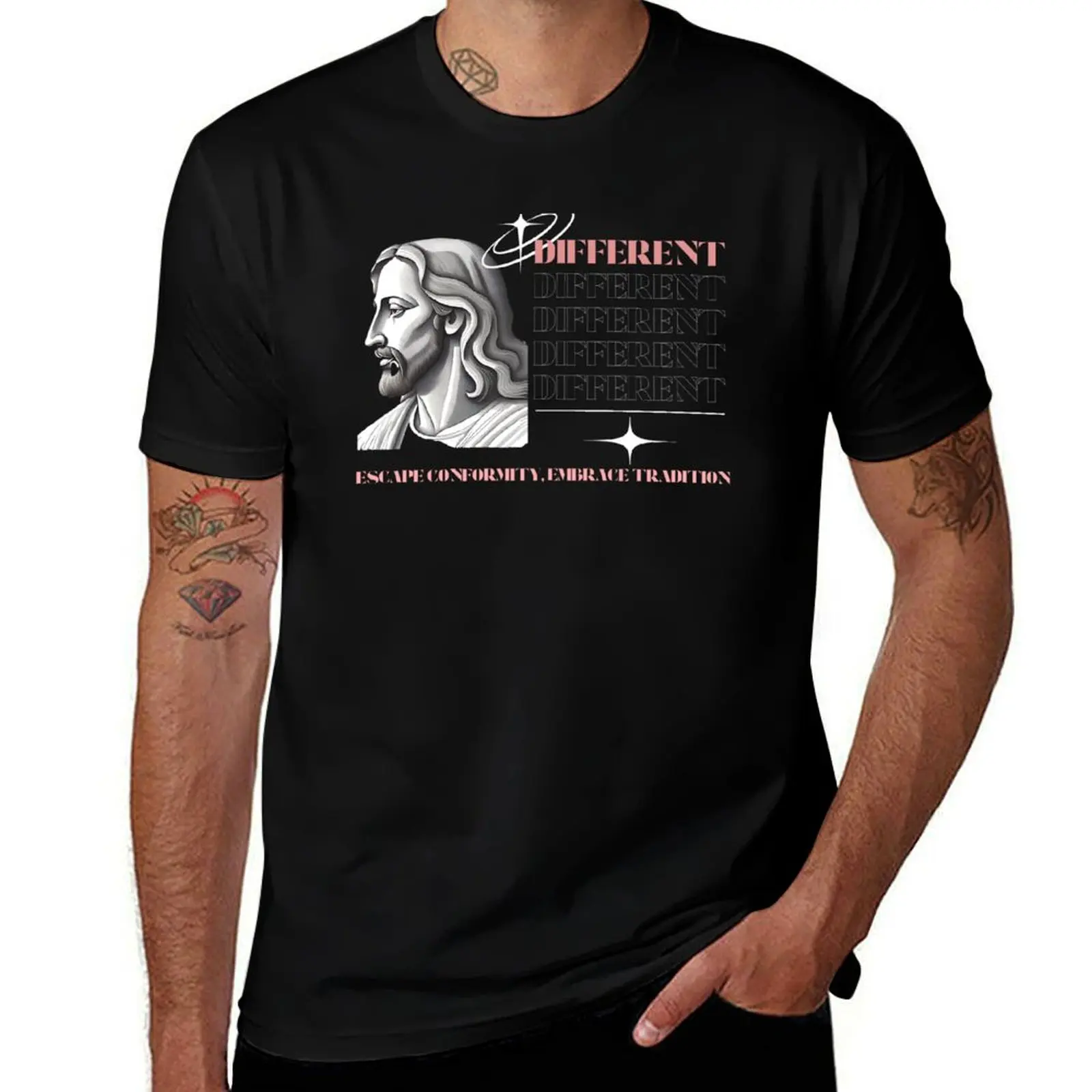 ESCAPE CONFORMITY EMBRACE TRADITION T-Shirt Breathable Basic Cotton T-Shirt