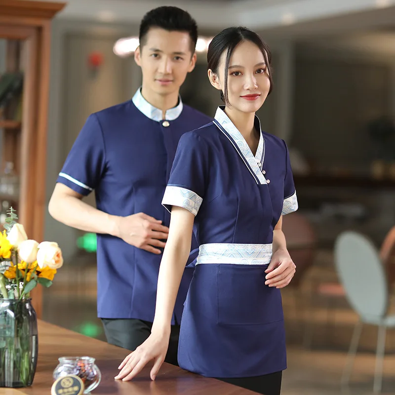 

Ethnic Style Overalls Women's Summer Hot Pot Restaurant Restaurant Clothing Chinese Restaurant Dining Teahouse Service Staff Sho