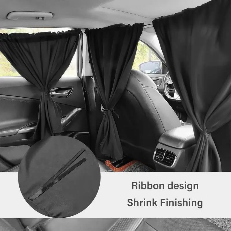 Car Window Curtains 3 Pcs Sunshade Screen Curtains Car Privacy Window Sunshade For Rear Window And Partition Auto Accessory For