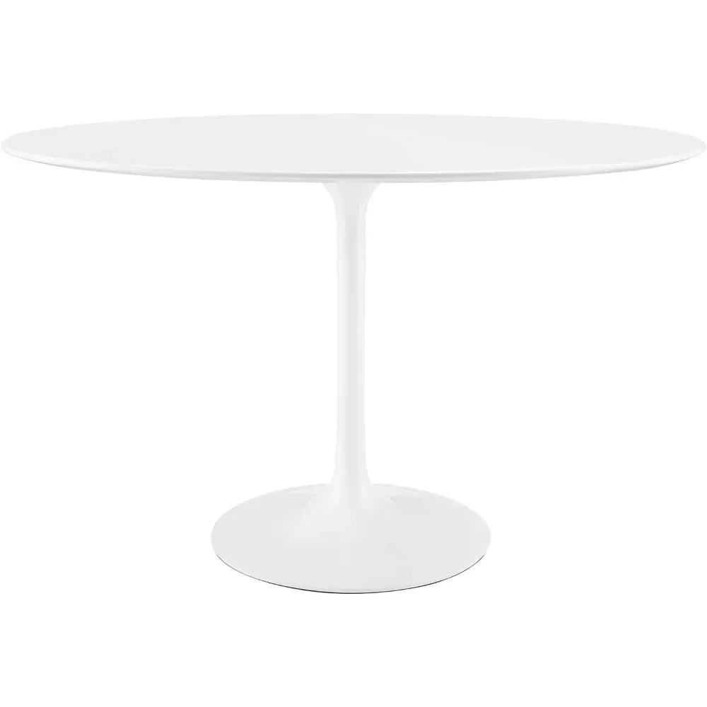 

%a Lippa-Table à manger blanche moderne du milieu du siècle,