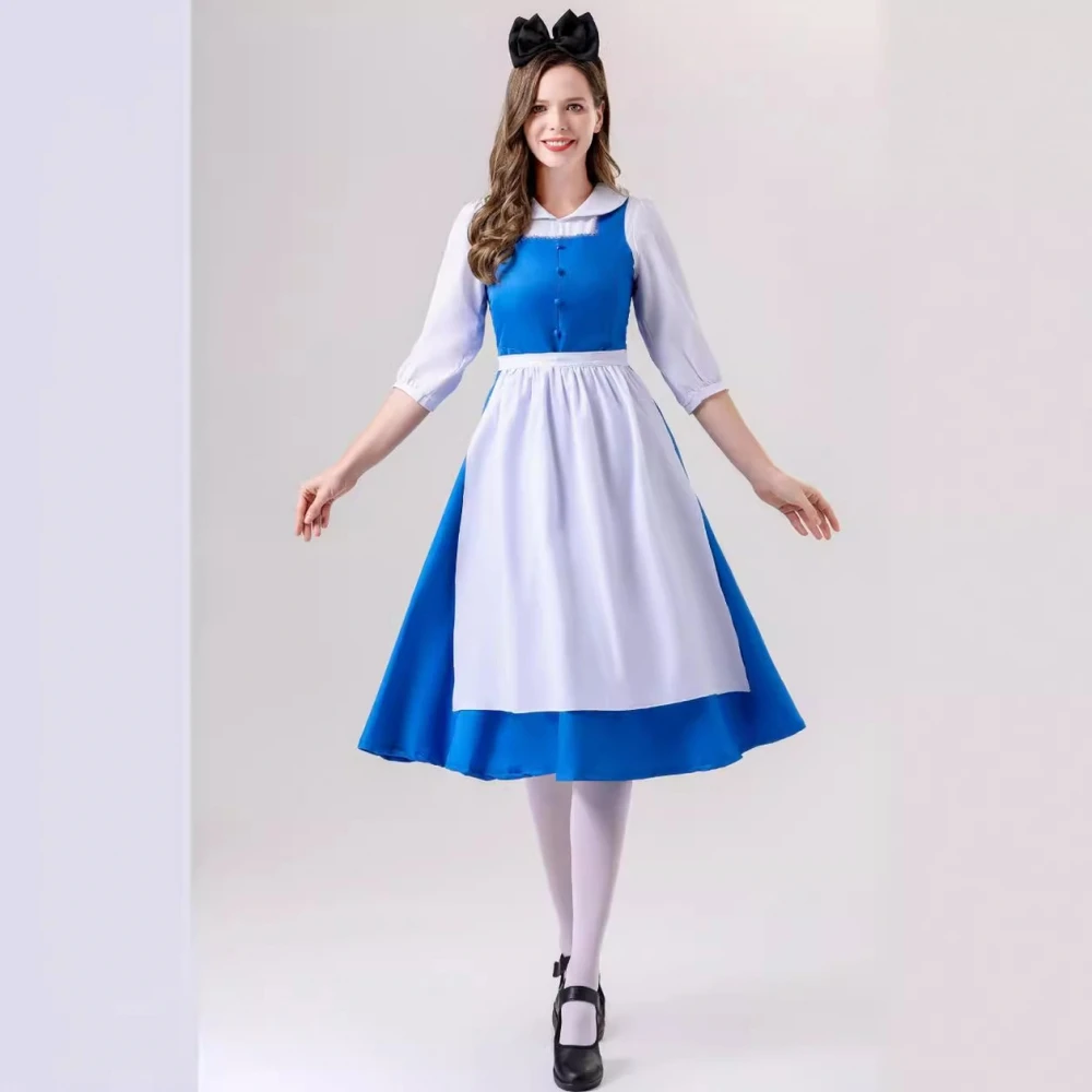 

Алиса в стране чудес, костюм горничной для взрослых, принц Доктор, сценическое представление, наряд на Хэллоуин, традиционный китайский этнический костюм...