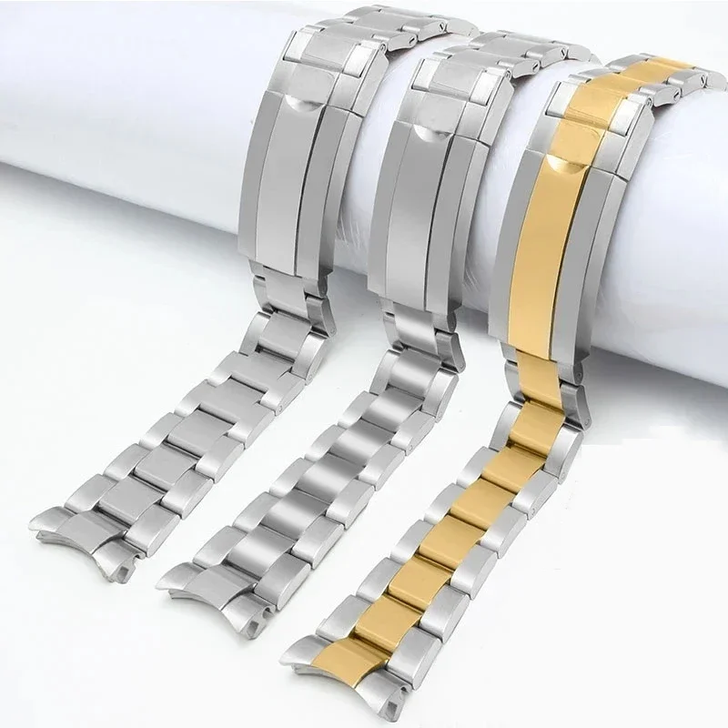 Watch Accessories Band for Rolex Fine-tuning Pull Teeth Strap Watch Belt 904 Steel Solid Submariner Water Ghost Bracelet 20mm view 5