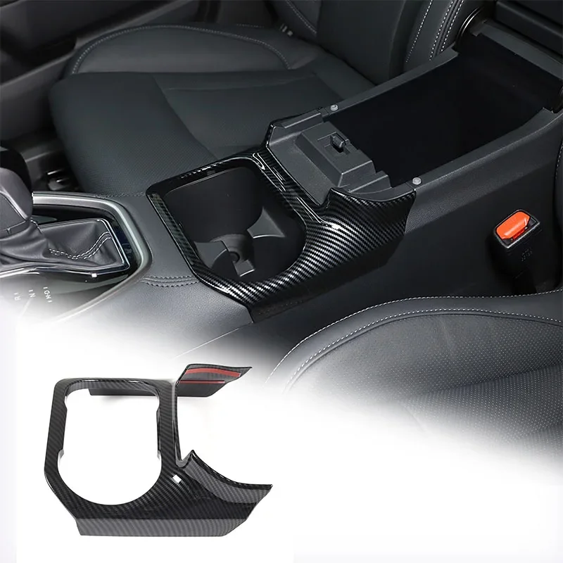 

For Subaru Outback 2021-2023 ABS carbon fiber central control front drain cup holder frame interior modification accessories