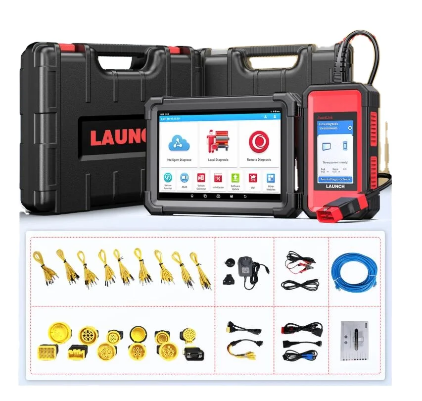 Smartlink HD + LNCH X431 PRO3S+ 12V&24V Car Heavy Duty Truck Diagnostic Tool All System ECU Coding J2534 CAN FD OBD2 Scanner