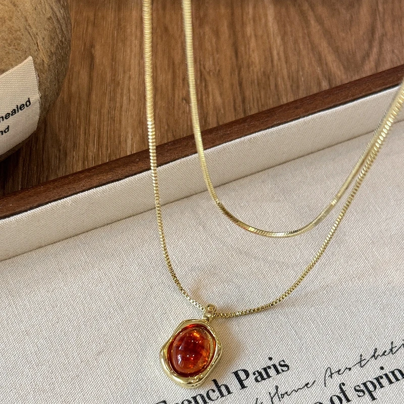 Moda w stylu Vintage dwuwarstw – Layered Pendant Necklace Aesthetic recenzja i cena