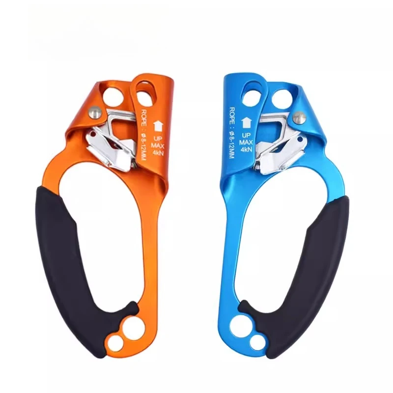 Outdoor mountaineering anti-skid grabbing climbing rope rock climbing high altitude left and right hand lift non-hand control de